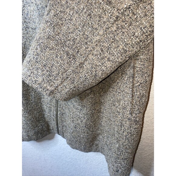 Mino Lombardi Wool Silk Tweed Womens 12 Zip Trench Jacket gorp Speckle ITALY - Picture 6 of 12